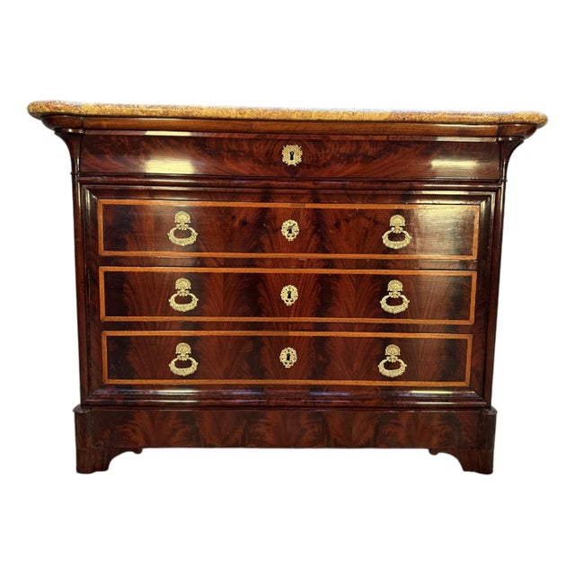 Louis Philippe Mahogany Chest of Drawers For Sale