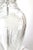 Late 20th Century Modern Clear Etched Glass Table Lamp With Black Shade For Sale - Image 9 of 14