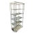 Post Modern Architectural Steel and Glass | Pair of 1980s Postmodern Etageres For Sale