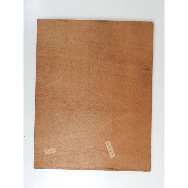 Vintage Portrait Painting of Red Haired Woman in Blue Dress For Sale - Image 4 of 5