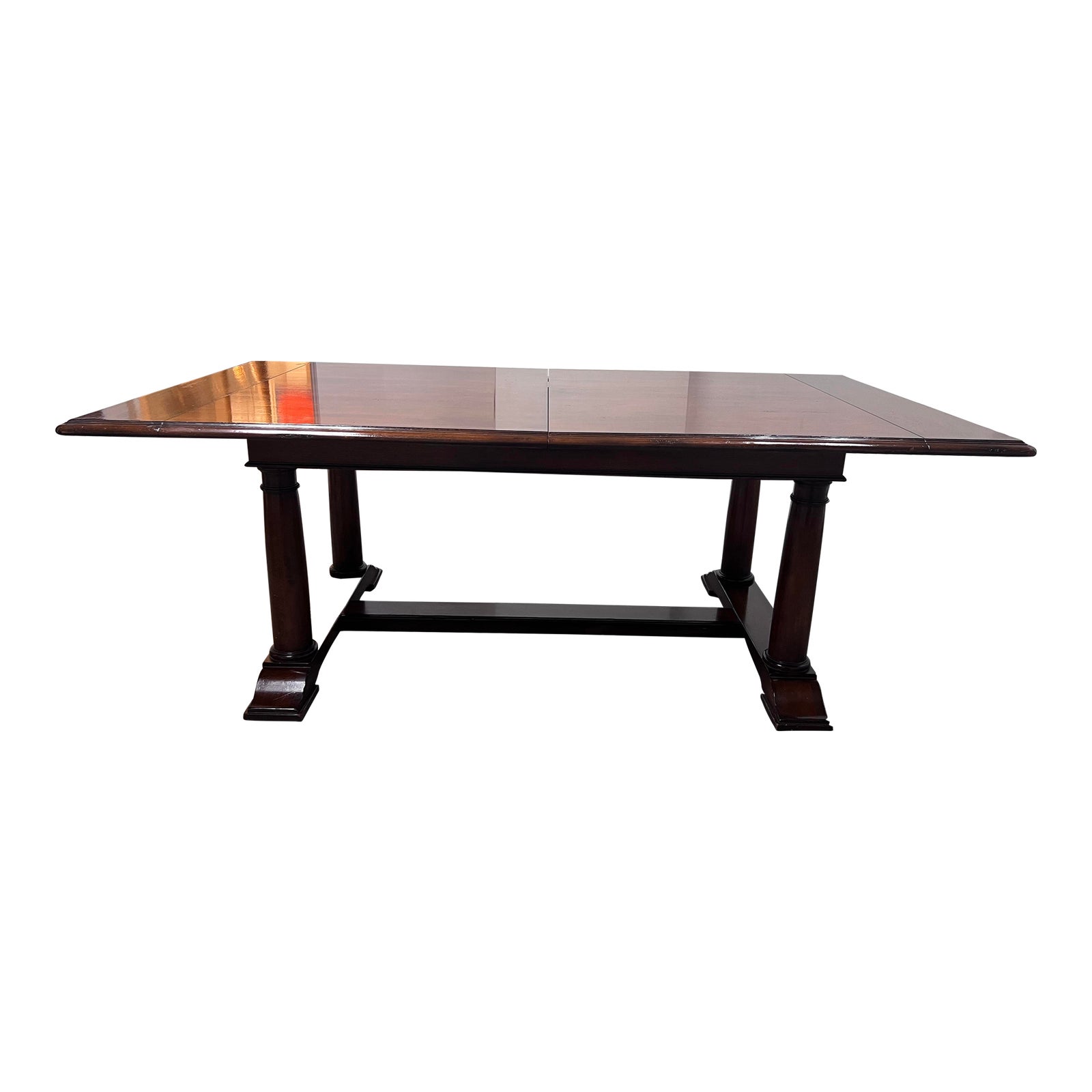 Baker Furniture Milling Road French Mahogany Extension Dining Table