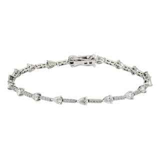 2.28 Carat Natural Diamond Tennis Bracelet in Solid 14k Gold by VRJewels For Sale