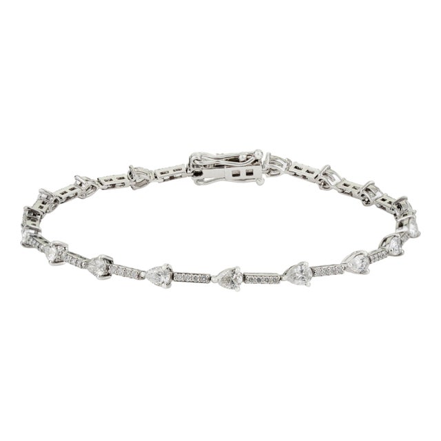 2.28 Carat Natural Diamond Tennis Bracelet in Solid 14k Gold by VRJewels For Sale
