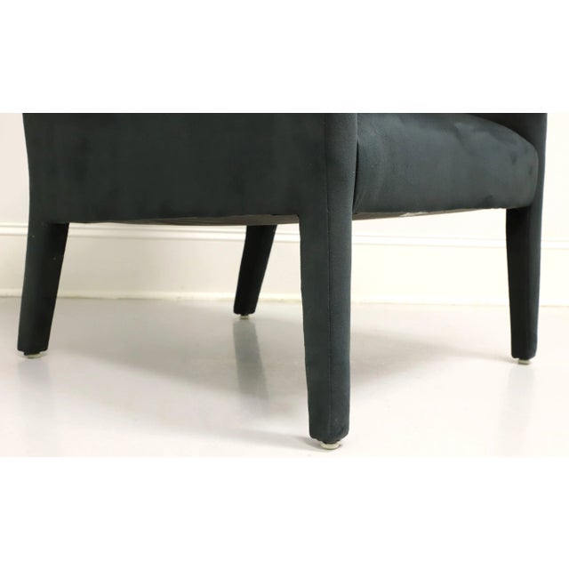Dark Green Classic Gallery Contemporary Beau Green Velvet Club Chair For Sale - Image 8 of 10