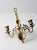 Vintage Brass Three Arm Wall Candle Sconce For Sale - Image 13 of 14