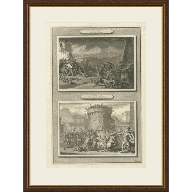 This original copper engraving from Pieter Mortier's illustrated Bible, published in Amsterdam circa 1700, shows two Old...