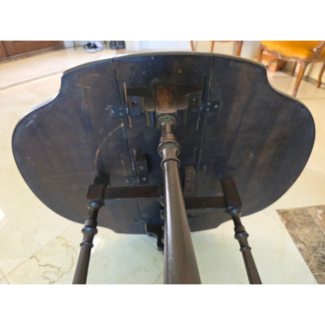 Antique Jacobean Revival Gateleg Drop-Leaf Table With Bobbin Turned Legs For Sale - Image 9 of 12