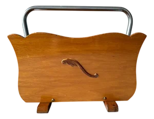 Mid -Century Wooden Magazine Rack