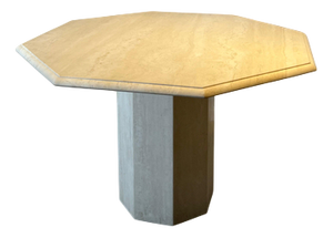 Vintage Travertine Octagonal Dining Table