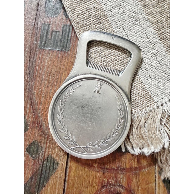 French Vintage Christofle Silver Plated Napoleon Bottle Opener For Sale - Image 3 of 5