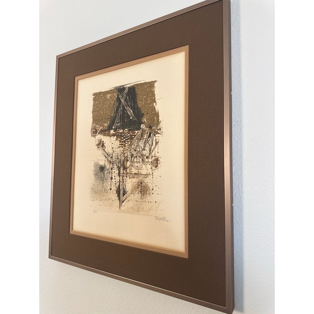 1990s Johnny Friedlaender Modernist Abstract Lithograph, Signed & Numbered 57/125 For Sale - Image 4 of 7