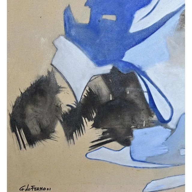 Post-Informale is an original artwork realized by Giorgio Lo Fermo (b. 1947) in 2021. Original Oil On Canvas. Hand-signed...