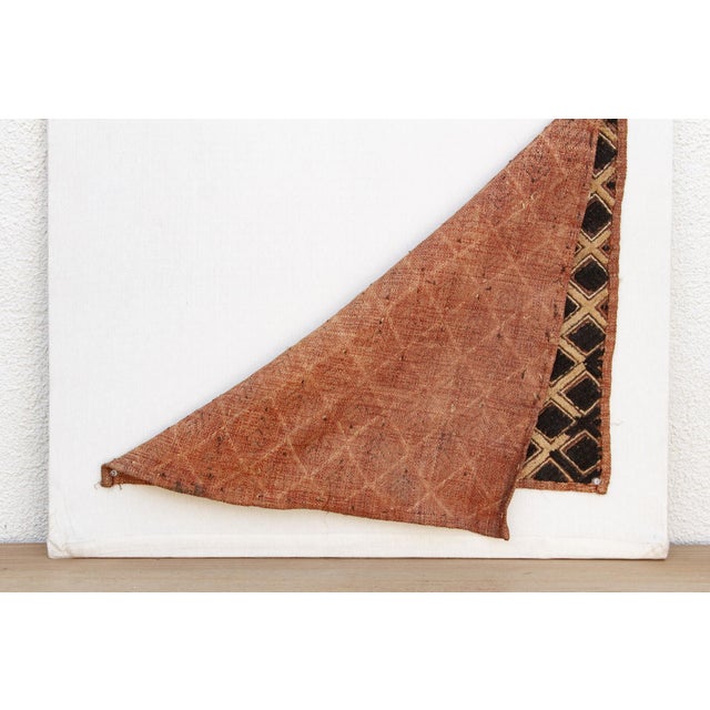 Cacao African Kuba Cloth Panel For Sale In Los Angeles - Image 6 of 7