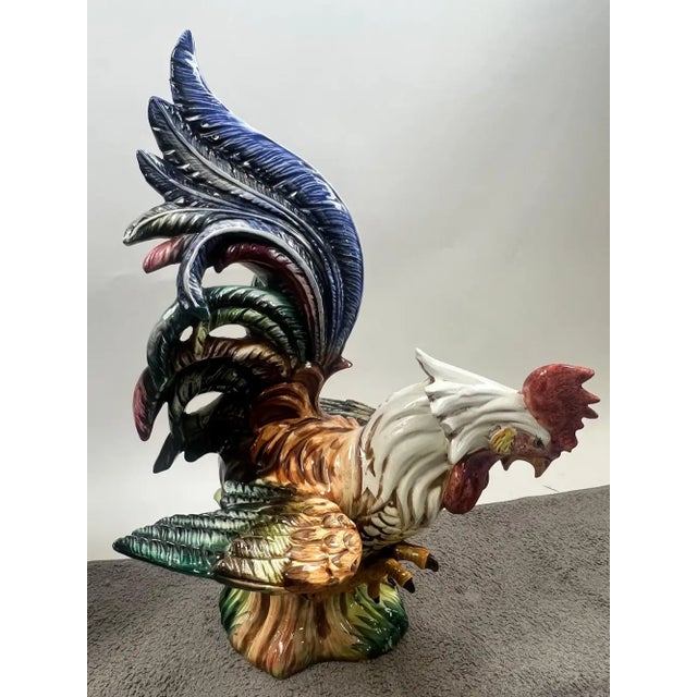 Add Old World charm to your home with this striking pair of hand-painted Italian ceramic fighting roosters, crafted in the...