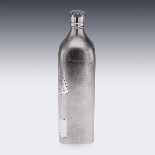 1940s Large Novelty Silver Johnnie Walker Whisky Bottle, 1940s For Sale - Image 5 of 18
