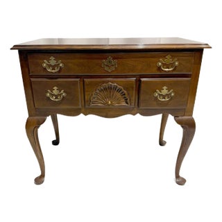 Drexel Queen Anne Style Walnut Lowboy Chest For Sale