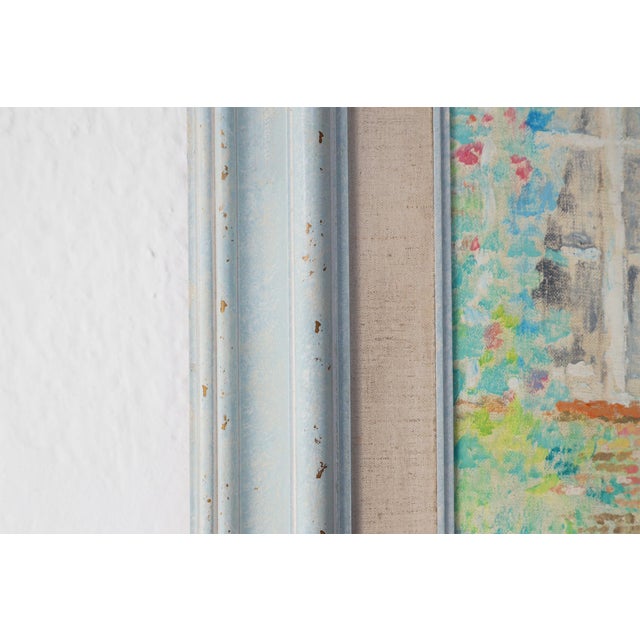 Green Théo Van Rintel, 1960s, Oil on Canvas & Wood, Framed For Sale - Image 8 of 11