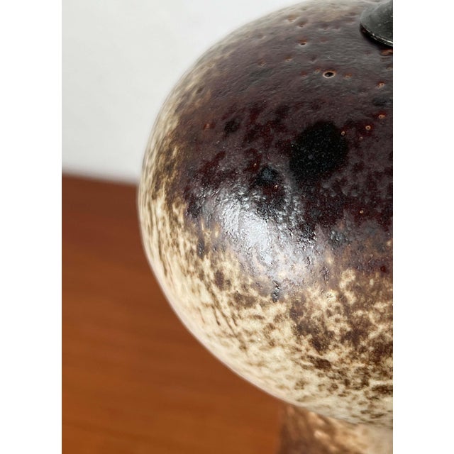 Mid-Century Modern Danish Studio Pottery Oil Lamp from Aage Würtz, 1960s For Sale - Image 11 of 16