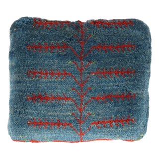 Fine Hand Knotted Persian Gabbeh Pillow For Sale