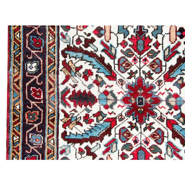 Persian Vintage Persian Heriz Rug For Sale - Image 3 of 15