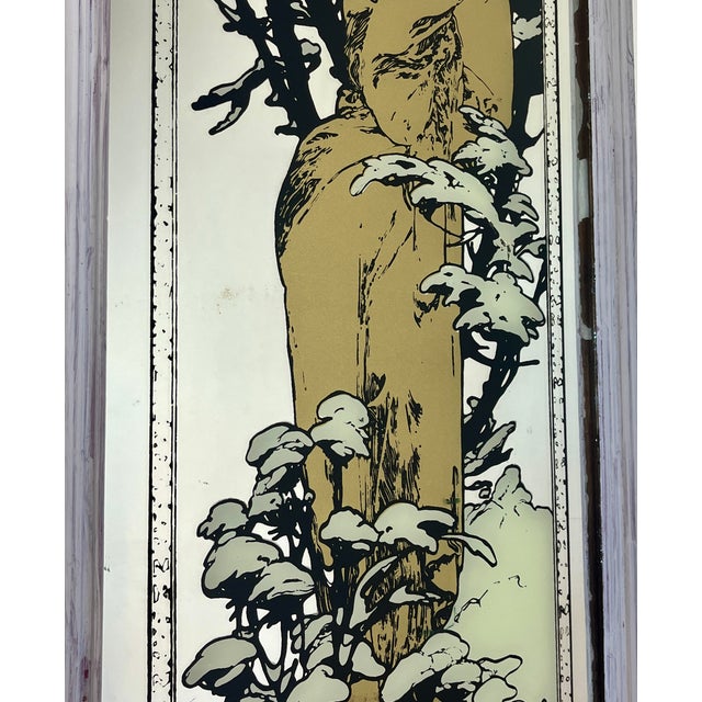 Wood VintageArt Nouveau Mirror, 1970s For Sale - Image 7 of 15