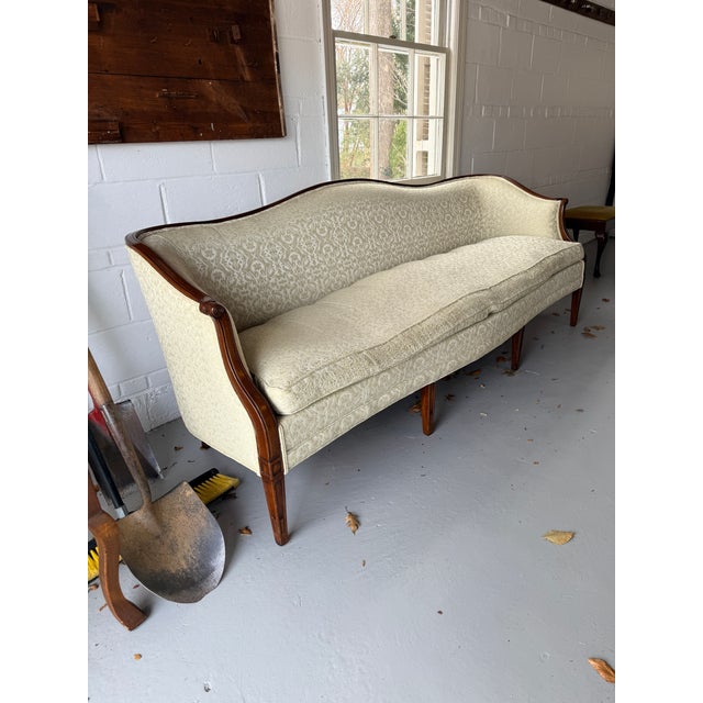 Antique Wood Framed Hickory Chair Sofa For Sale - Image 13 of 14