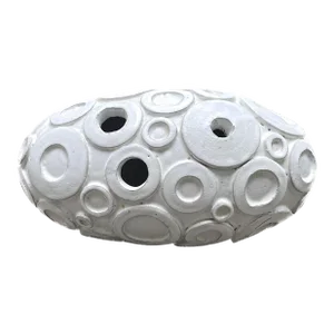 Jonathan Adler Signed Couture Circles Bespoke Oval Form Vase
