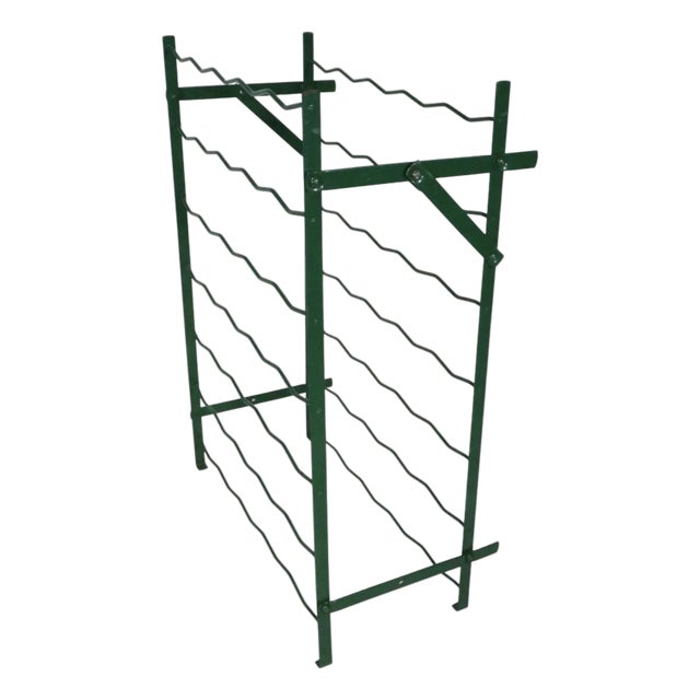 Late 20th Century Freestanding Wire Work 35 Bottle Wine Rack For Sale