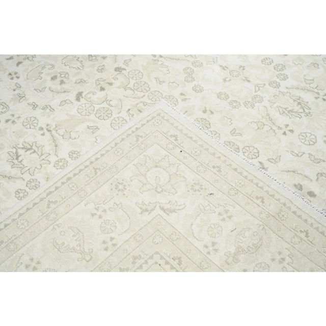 Gray Vintage Persian Tabriz Rug 7'9'' X 11'3'' For Sale - Image 8 of 11