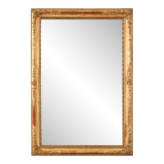 19th Century French Gold Gilt Mirror For Sale