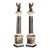 Pair, Grand Tour Neoclassical Bronze & Marble Mounted Blue John Specimen Columns For Sale
