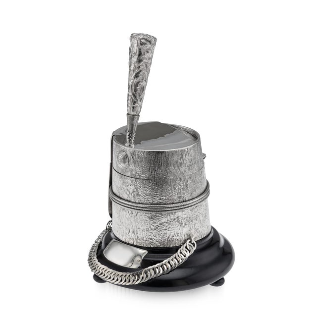 Antique Edwardian Silver Regimental Table Snuff Mull, 1908 For Sale - Image 17 of 17