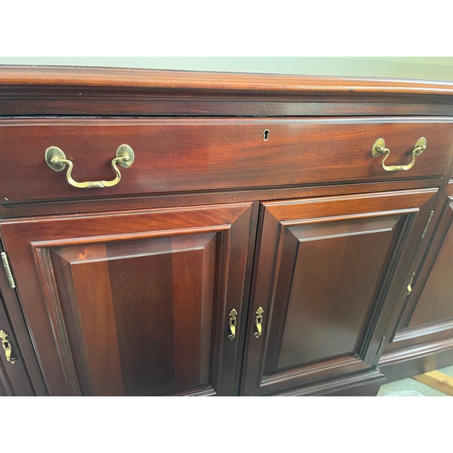 Chippendale China Cabinet Hutch Solid Mahogany For Sale - Image 12 of 13