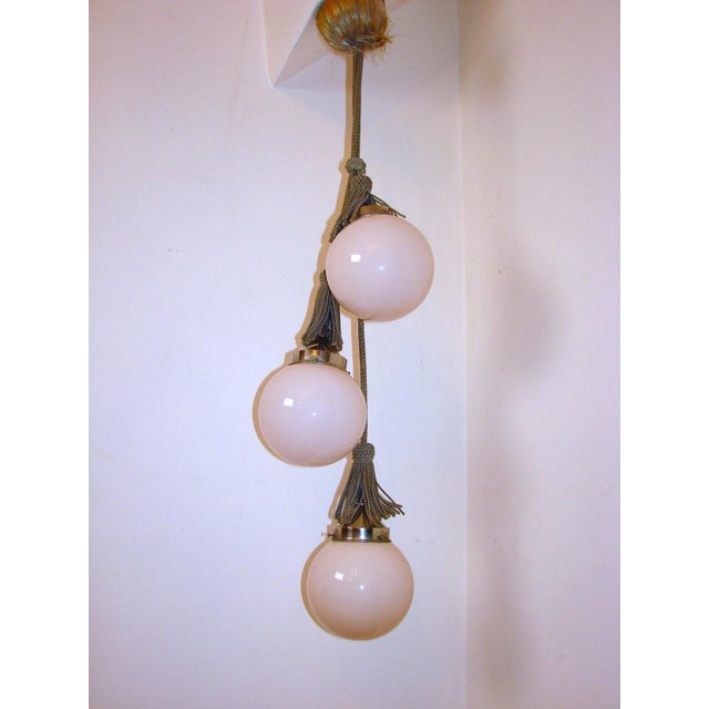 Art Deco Chandelier, 1920s, in Good conditions. Designed 1920 to 1949 Up to 250V (Europe/UK Standard).The wiring of this...