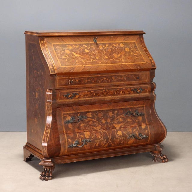 Dutch Style Secretaire with Floral Inlays For Sale - Image 15 of 15