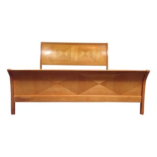 Contemporary King Sleigh Bed Frame For Sale
