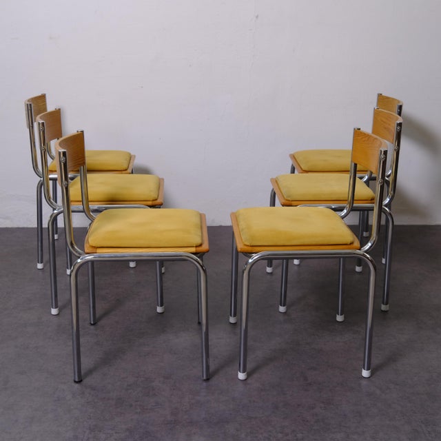 Kitchen Chairs in Wood and Metal from Ibisco, 1970s, Set of 6 For Sale - Image 16 of 18
