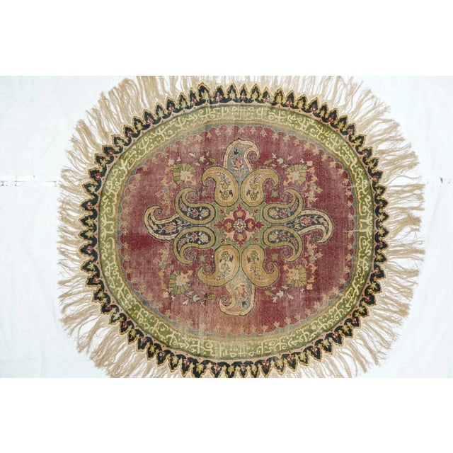 Antique Turkish Rug 4'5'' x 4'6'' For Sale - Image 9 of 9