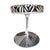 Pair of Chrome stools with a tulip shape made in the style of those made popular by the knoll company. This steel cast...