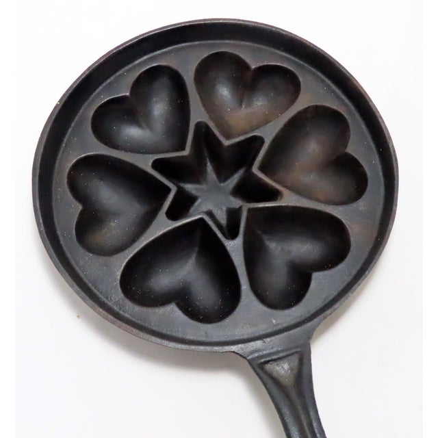 Vintage Cast Iron Hearts & Star Muffin Baking Pan Chairish