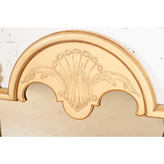 1950s John Widdicomb Neoclassical Painted and Gold Gilt Large Wall Mirror, 1950s For Sale - Image 5 of 10