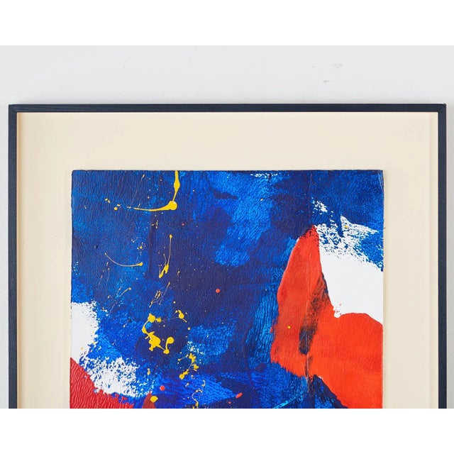 Abstract 1990s Marguerite Saegesser Abstract Painting For Sale - Image 3 of 13