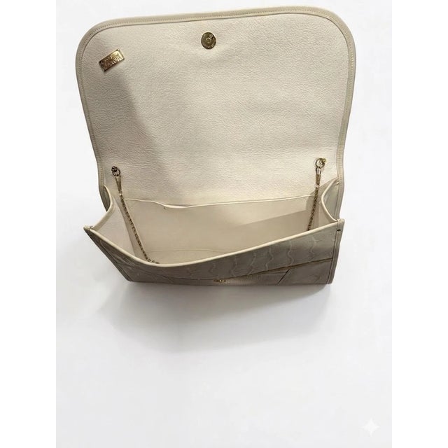 Late 20th Century Vintage Bags by Varon Patchwork Exotic Leather Convertible Clutch Shoulder Bag For Sale - Image 5 of 6