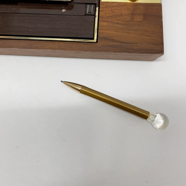 Wood Park Sherman Solid Walnut Telephone Index and Note Pad With Pencil For Sale - Image 7 of 13
