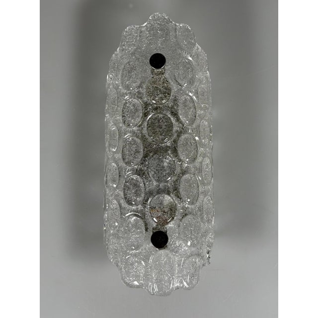 Ice Glass Wall Lamp from Fischer Leuchten, Germany, 1970s For Sale - Image 4 of 17