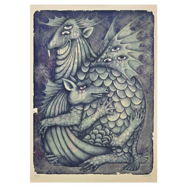 Kuba, Devil, Lithograph, 1988 For Sale