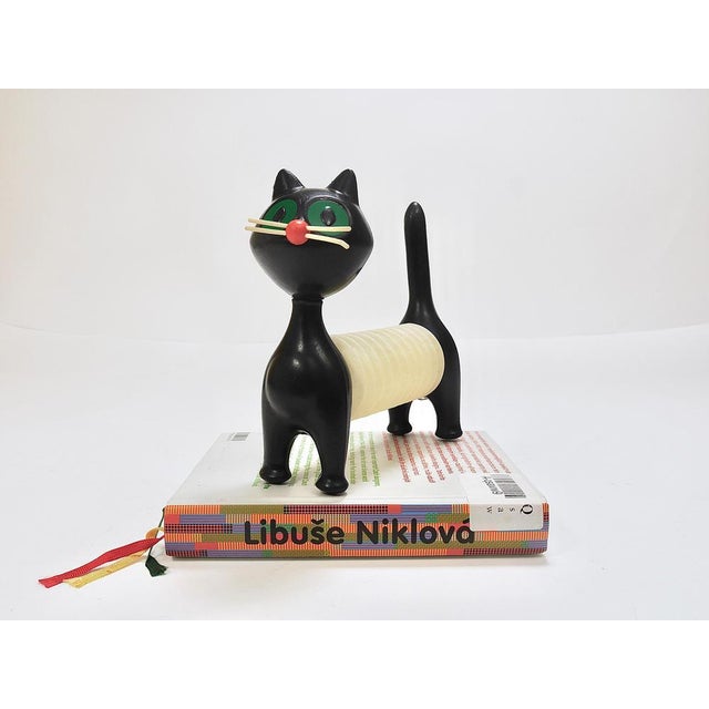Liba Accordion Toy Cat by Libuše Niklová for Fatra, Former Czechoslovakia, 1963 For Sale - Image 3 of 18
