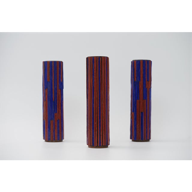 Mid-Century Modern Mid-Century Modern Mosaic Pottery Vases from Ritter, 1960s, Set of 3 For Sale - Image 3 of 14
