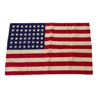 Antique American 48 Stars Small Flag For Sale