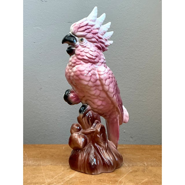 Mid 20th Century Vintage Ceramic Cockatoo Figurine For Sale - Image 5 of 12